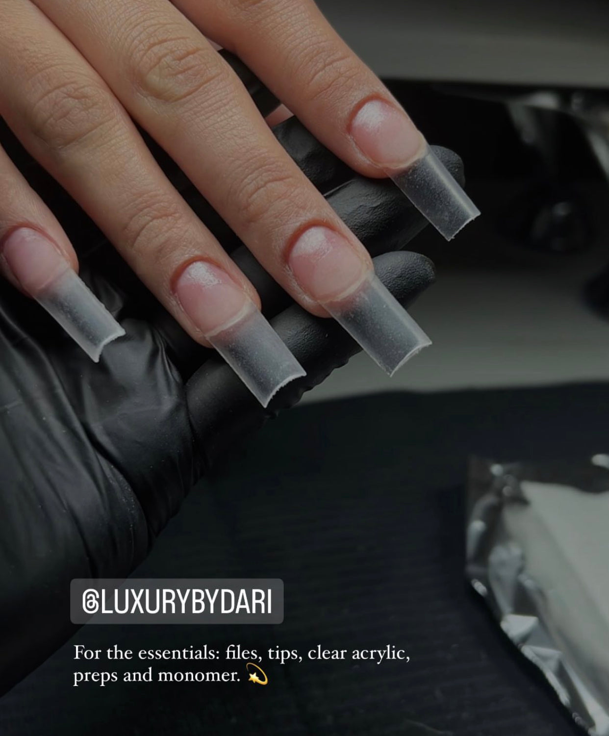 Square XXL nail tips (No c-curve)