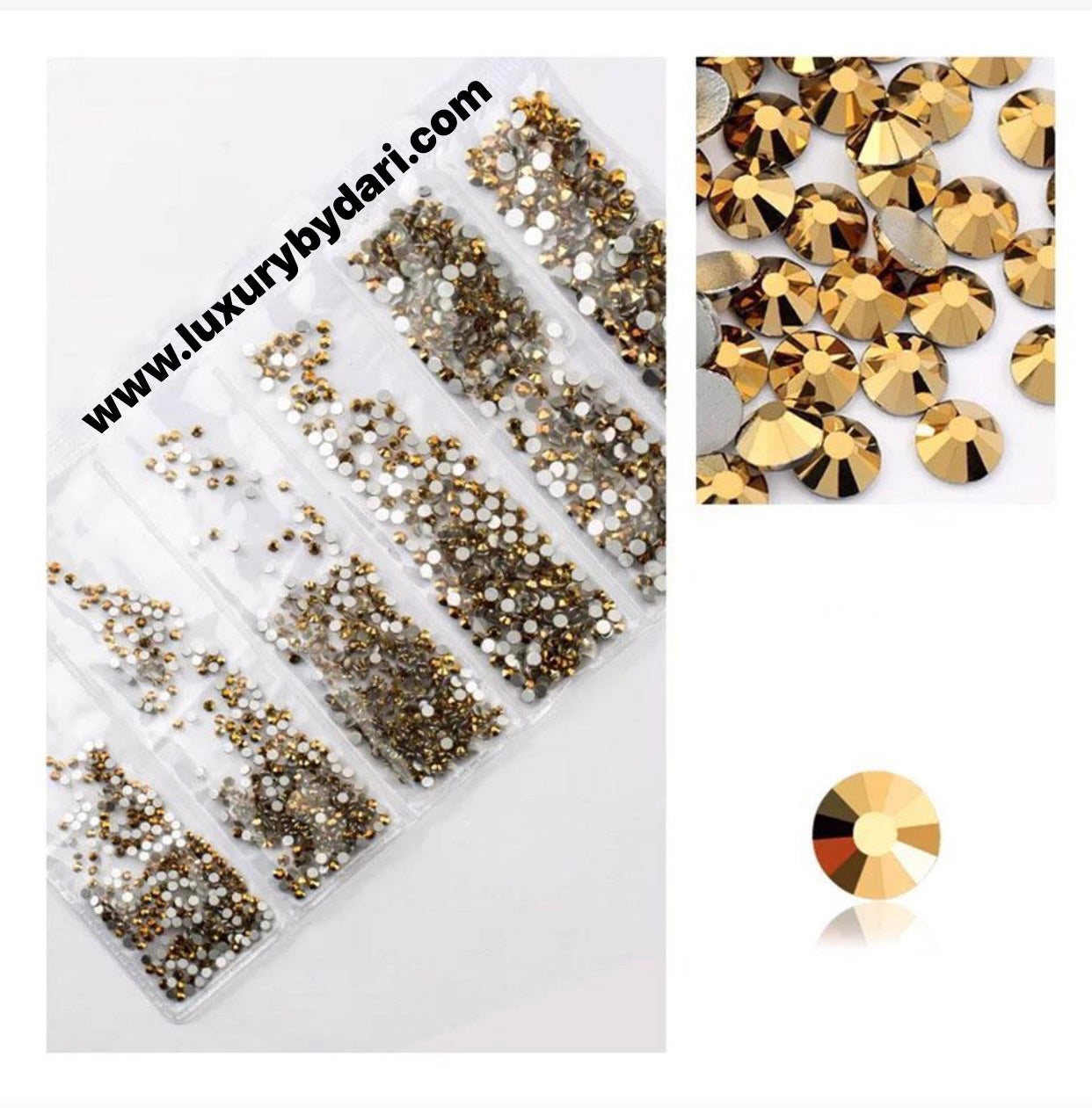Rhinestones Mix- Gold Pack