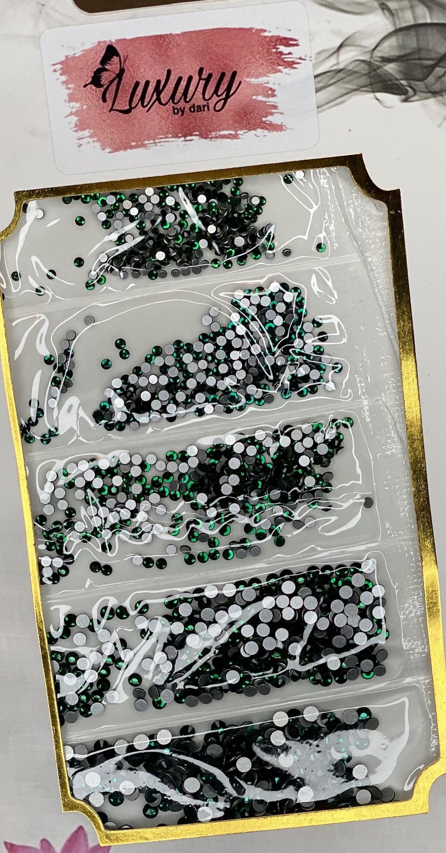 Rhinestones Mix- Emerald Green Pack