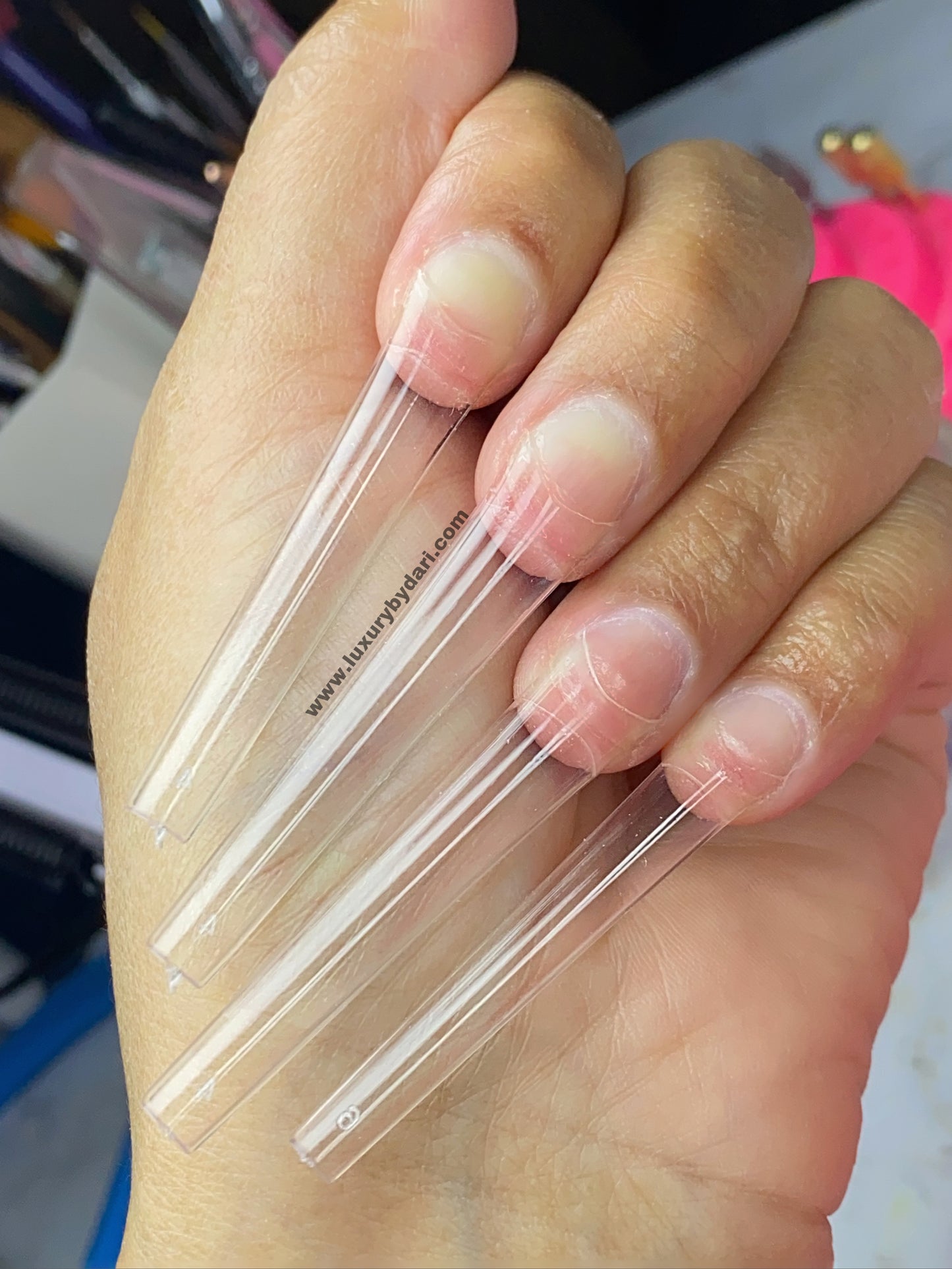 Clear 3XL Coffin Nail Tips