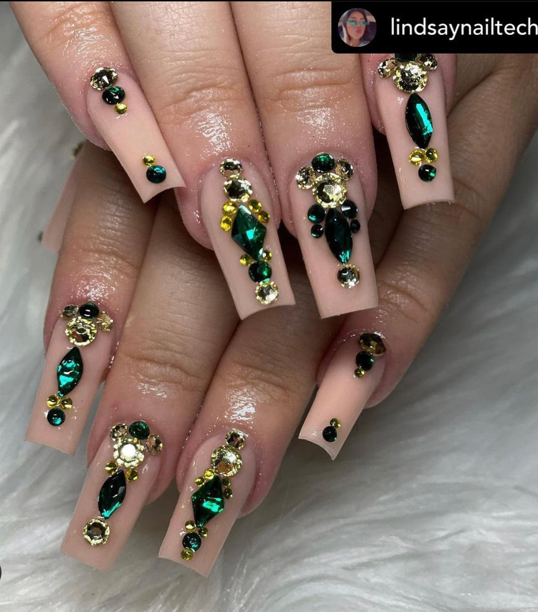 Rhinestones Mix- Emerald Green