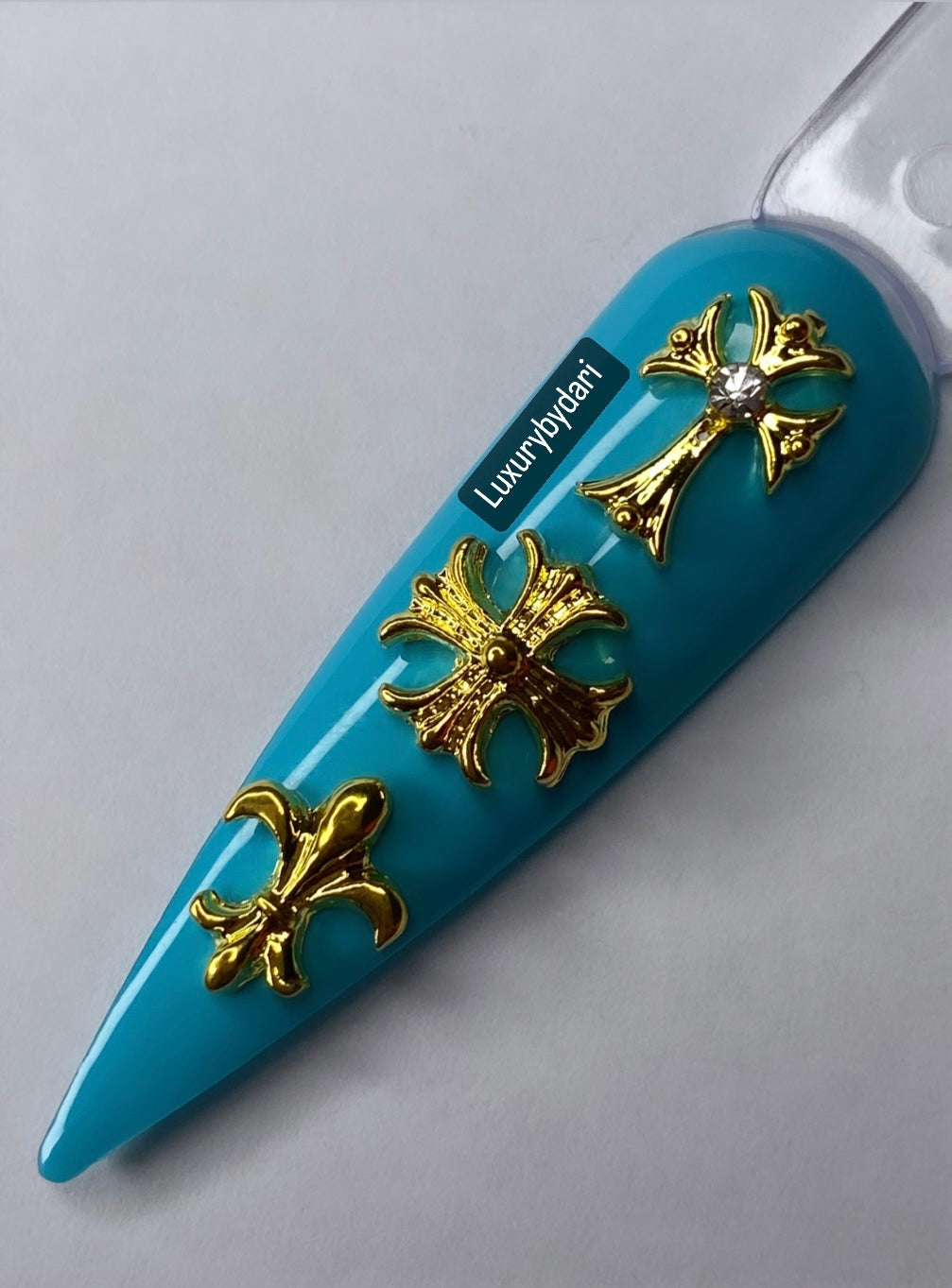 Cross Nail Charm-Gold