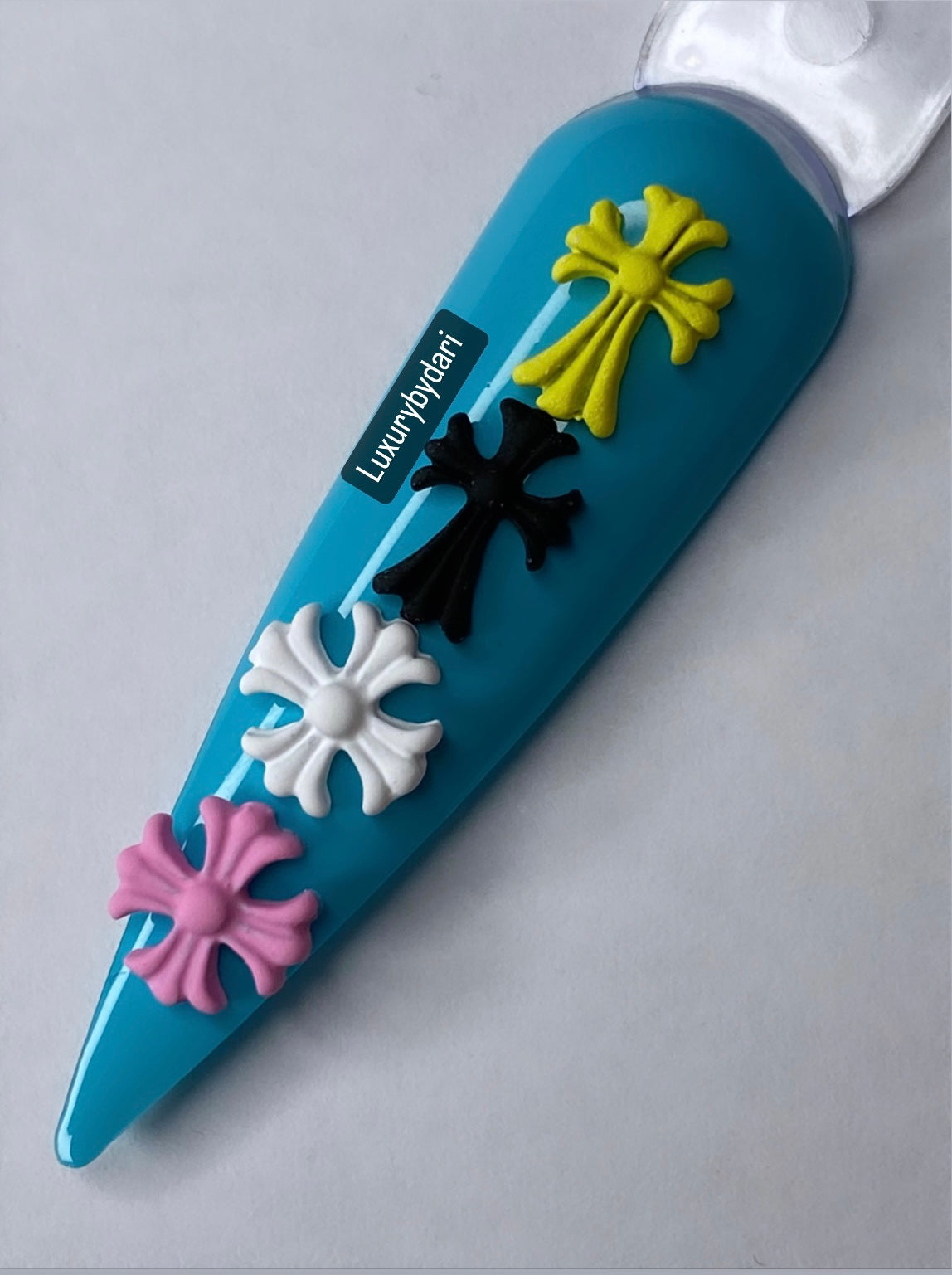 Cross Nail Charm- Mix Color