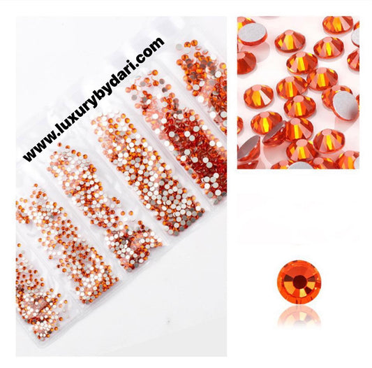 Rhinestones Mix- Orange Pack