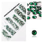 Rhinestones Mix- Emerald Green Pack