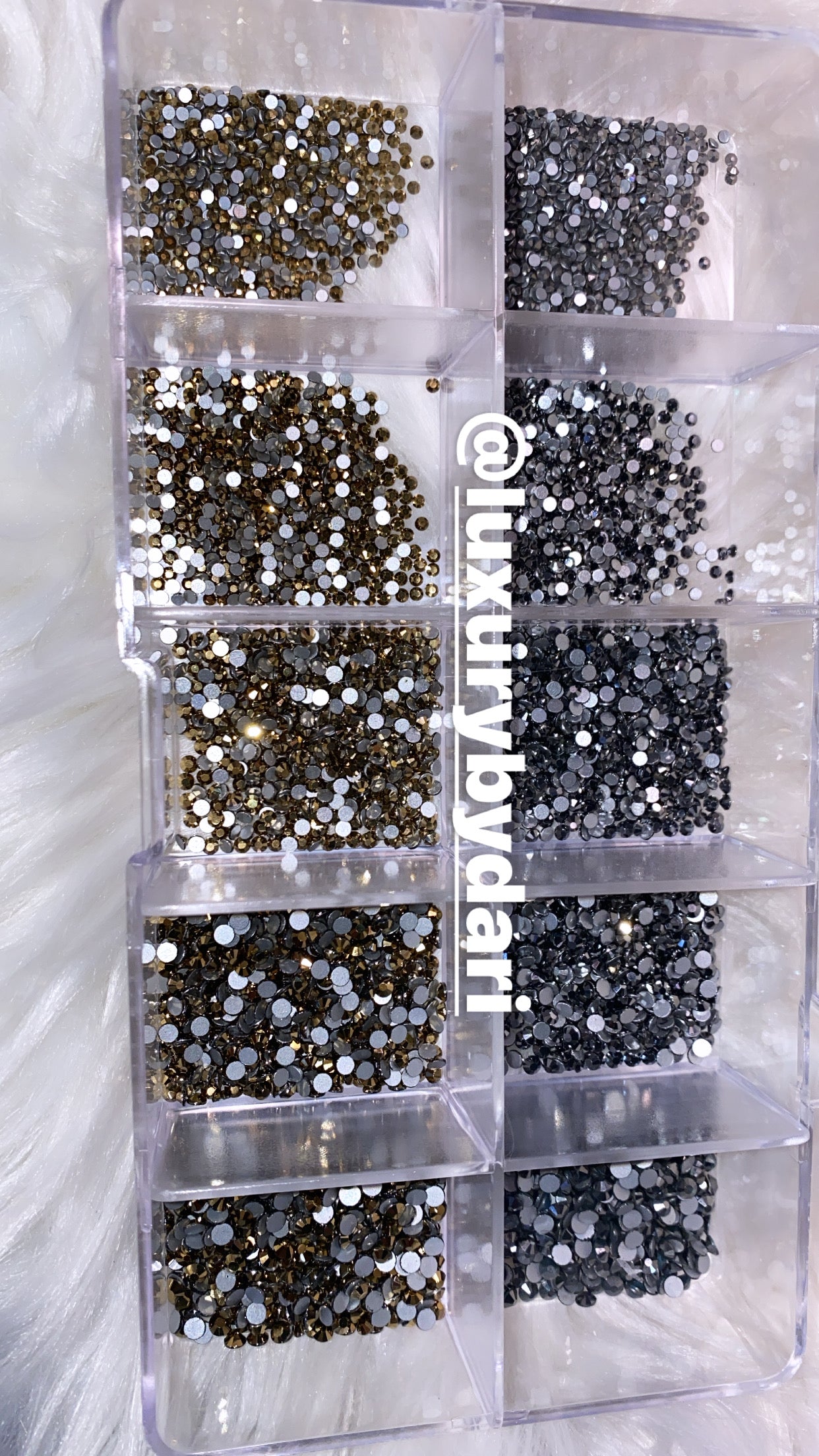 Rhinestone Box Black, Gold, & Red