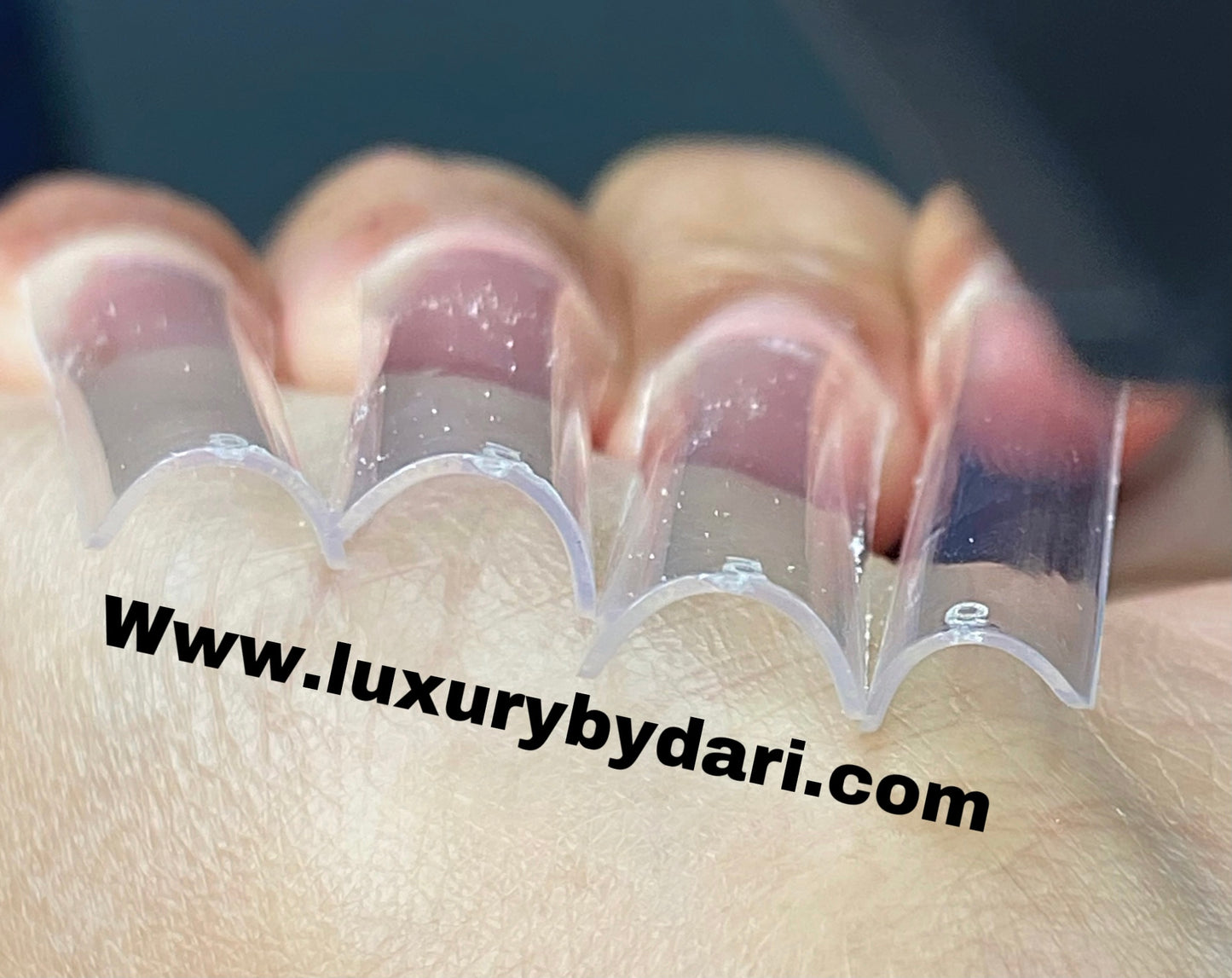 Clear XXL square nail tips (c-curve)