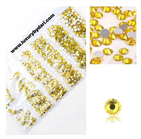 Rhinestones Mix- Yellow Pack