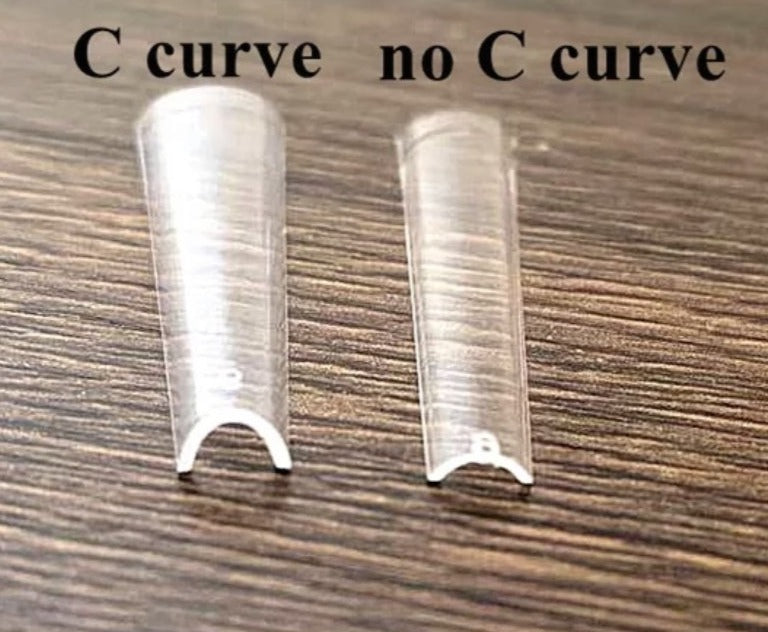 Natural XXL coffin tips (No c-curve)