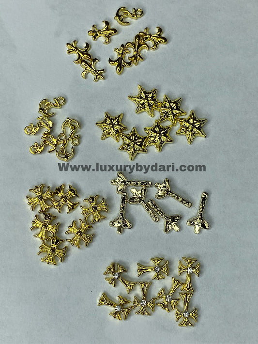 Cross Nail Charm-Gold