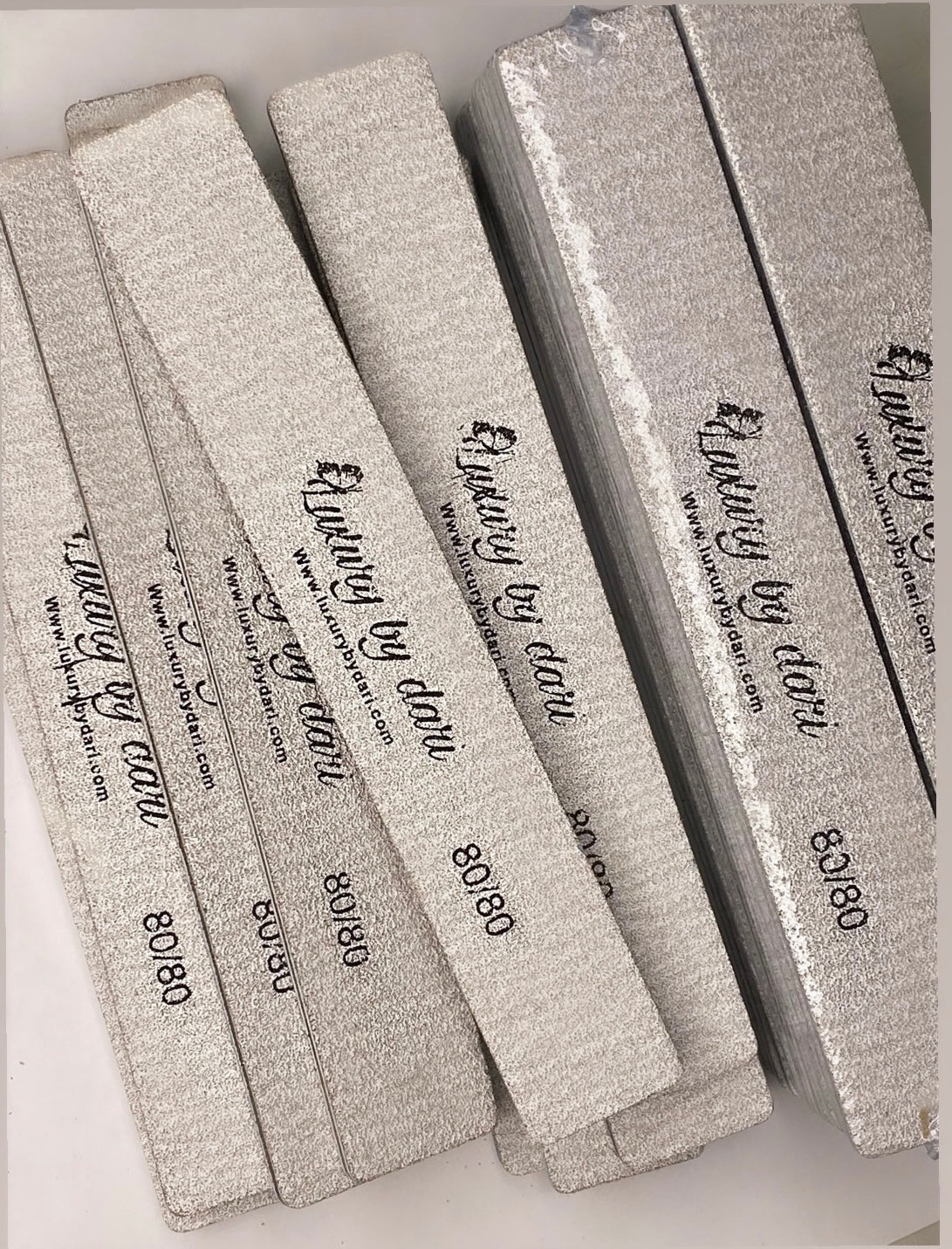 Square 80/80 Grit Nail Files